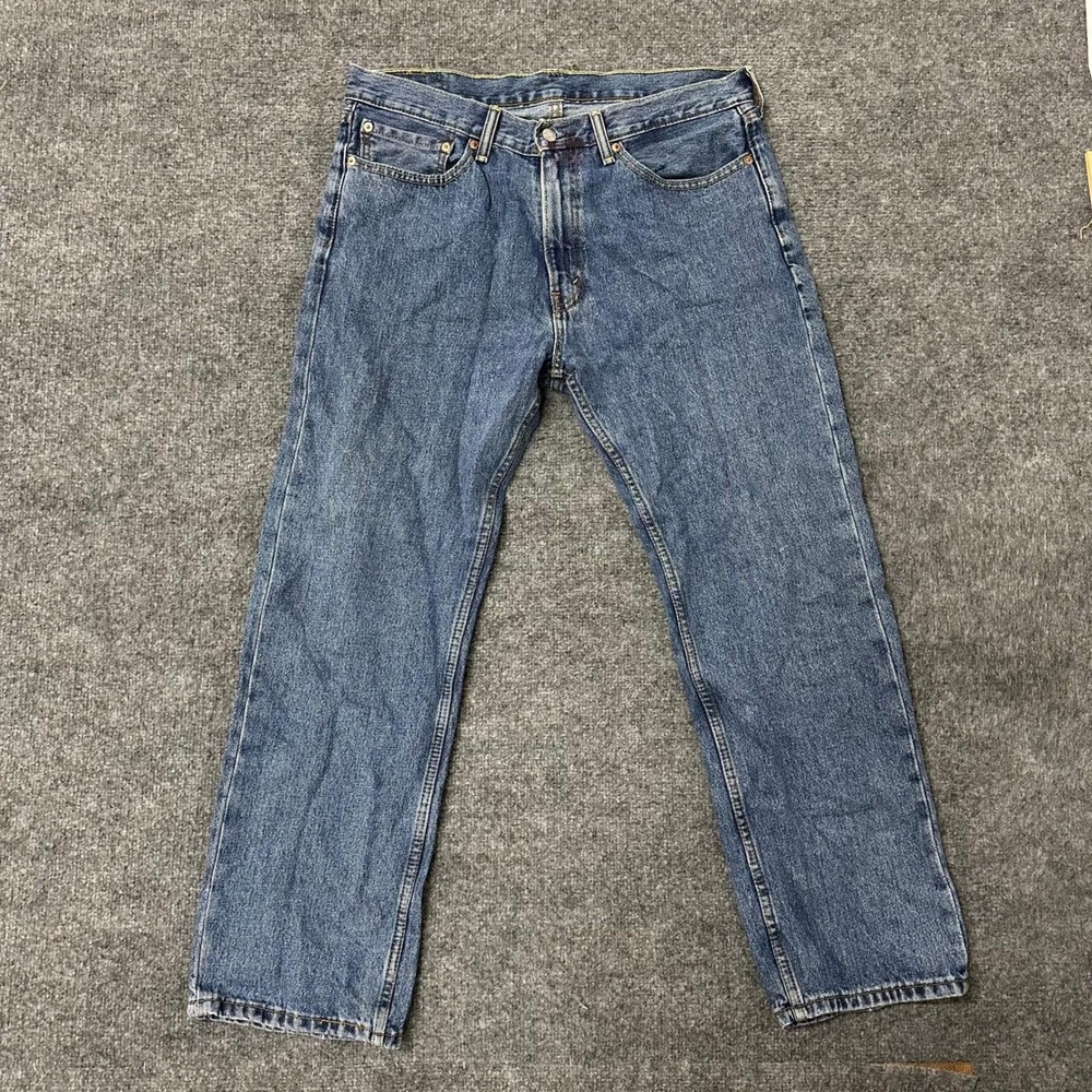 Levi's Jeans Mens Size 36x30 Blue 505 Regular Fit Straight Leg Denim Cotton